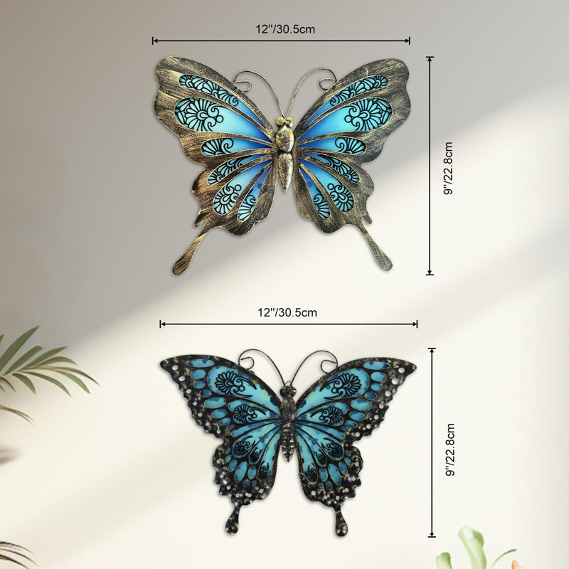 August Grove® Metal Butterfly Wall Decor | Wayfair